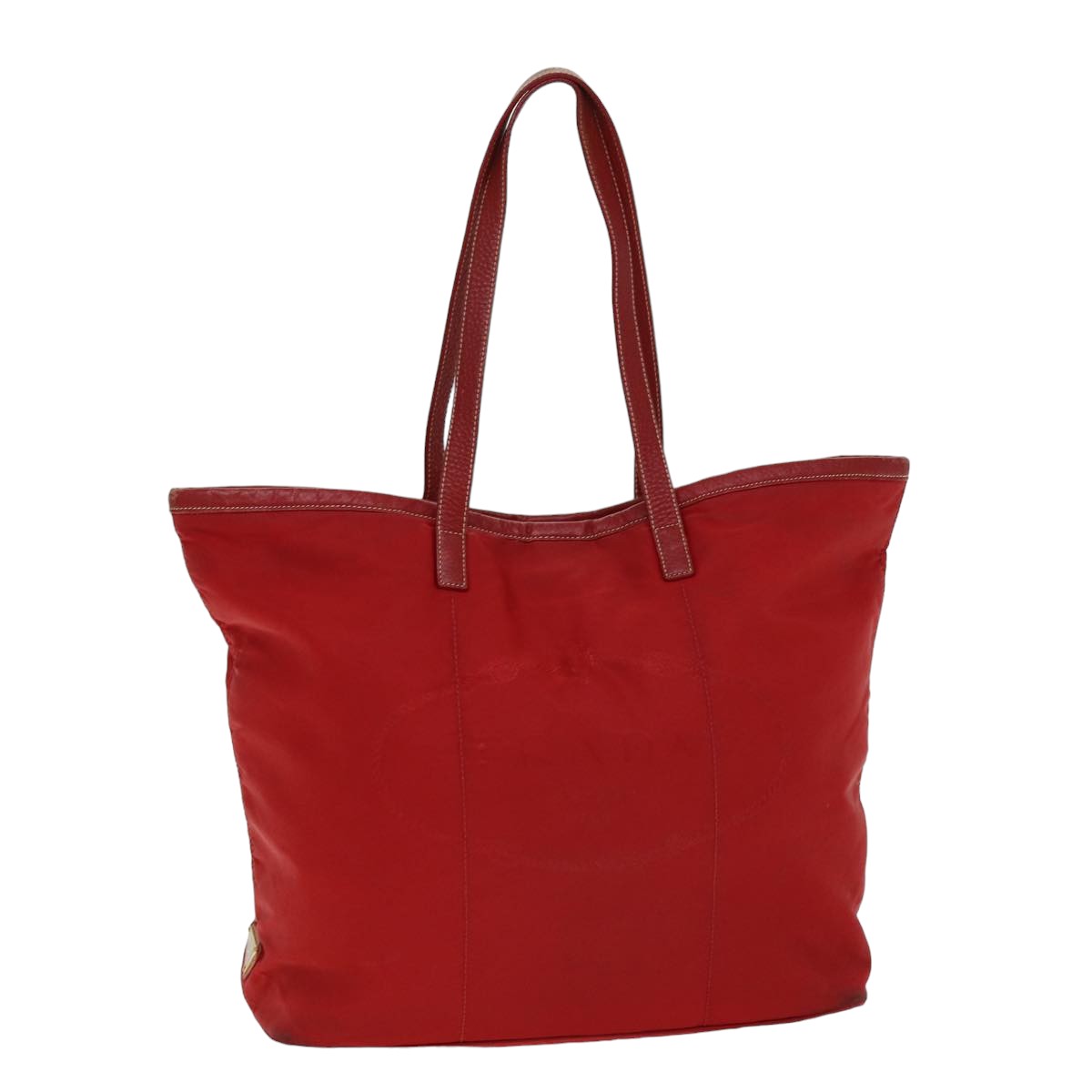 Prada Tote Bag Auth Nylon Red Red Auth 78807