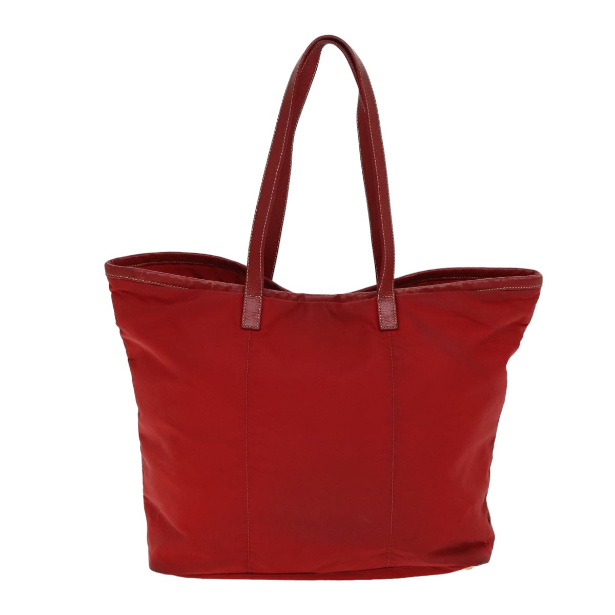 Prada Tote Bag Auth Nylon Red Red Auth 78807