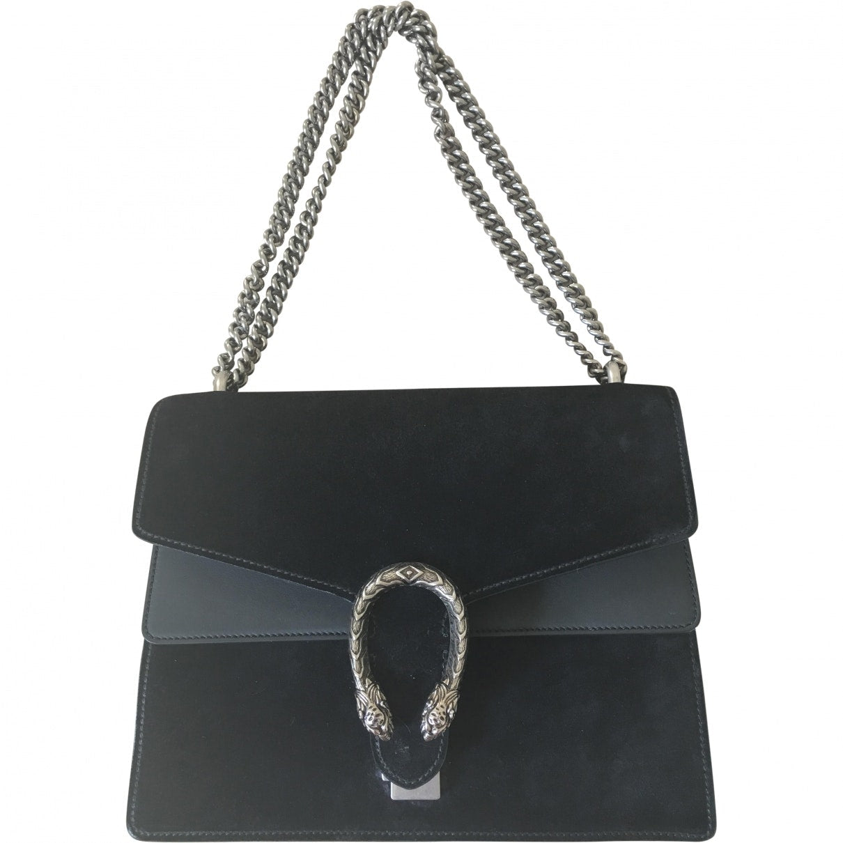 Gucci dionysus black suede handbag