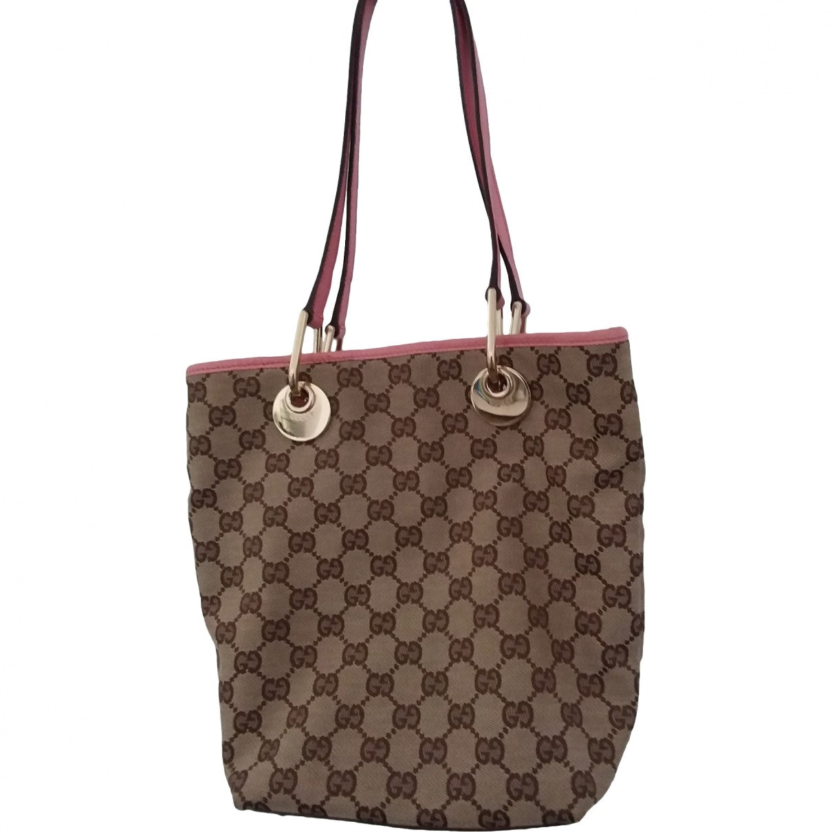 Gucci brown cloth handbag