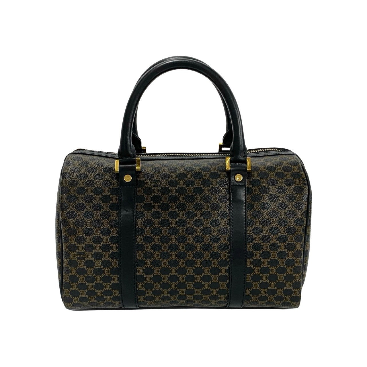 Boston Duffel Bag , Pvc Macadam Brazon Leather Black Travel Bag