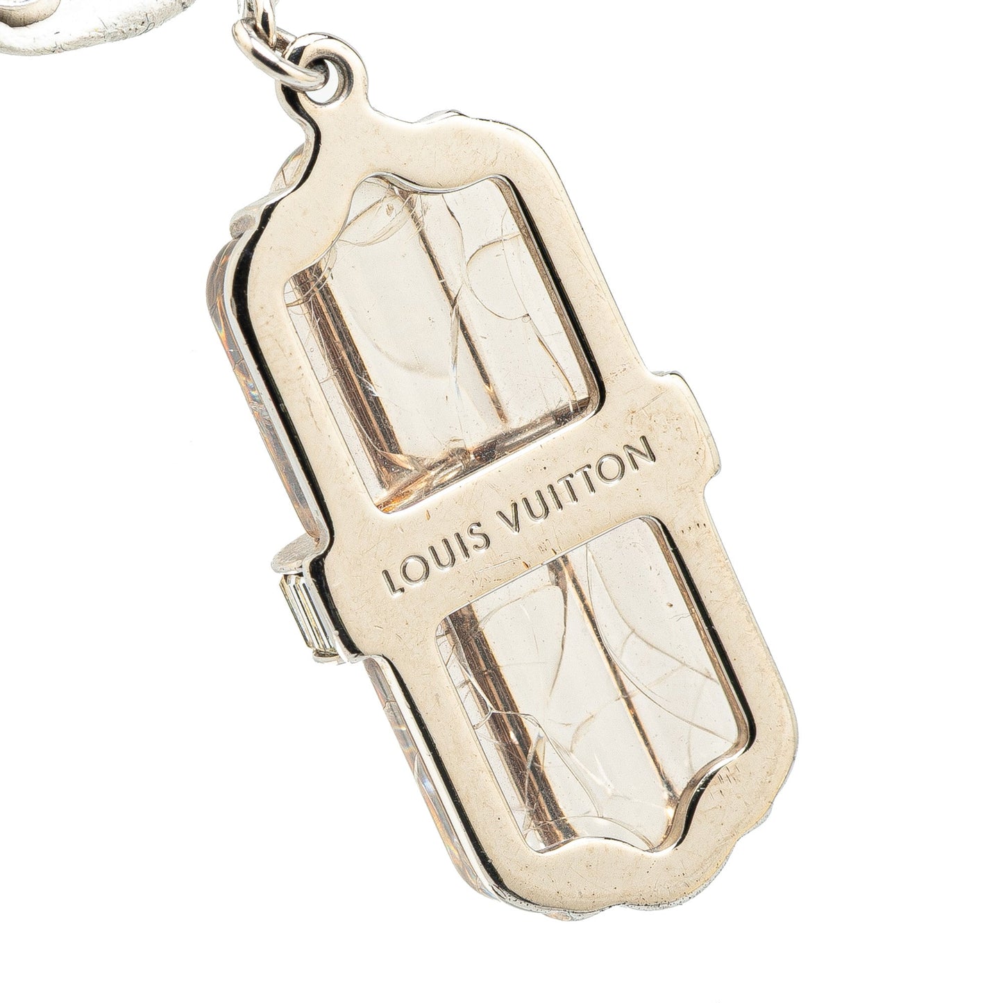 Silver Louis Vuitton Brass Book Le Reille Rock My World Earrings