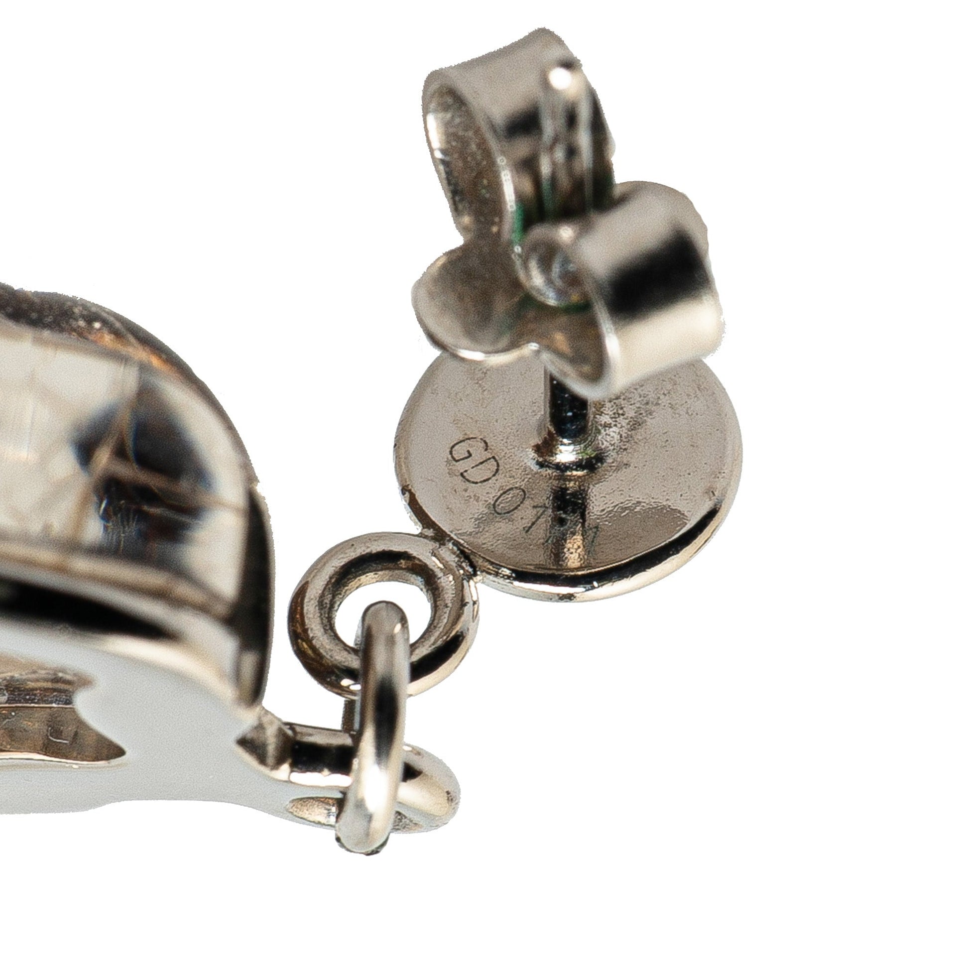 Silver Louis Vuitton Brass Book Le Reille Rock My World Earrings