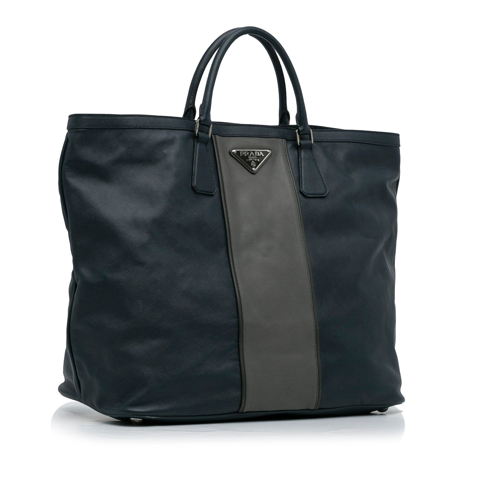 Prada Lux Tote Saffiano Blue Tote Bag