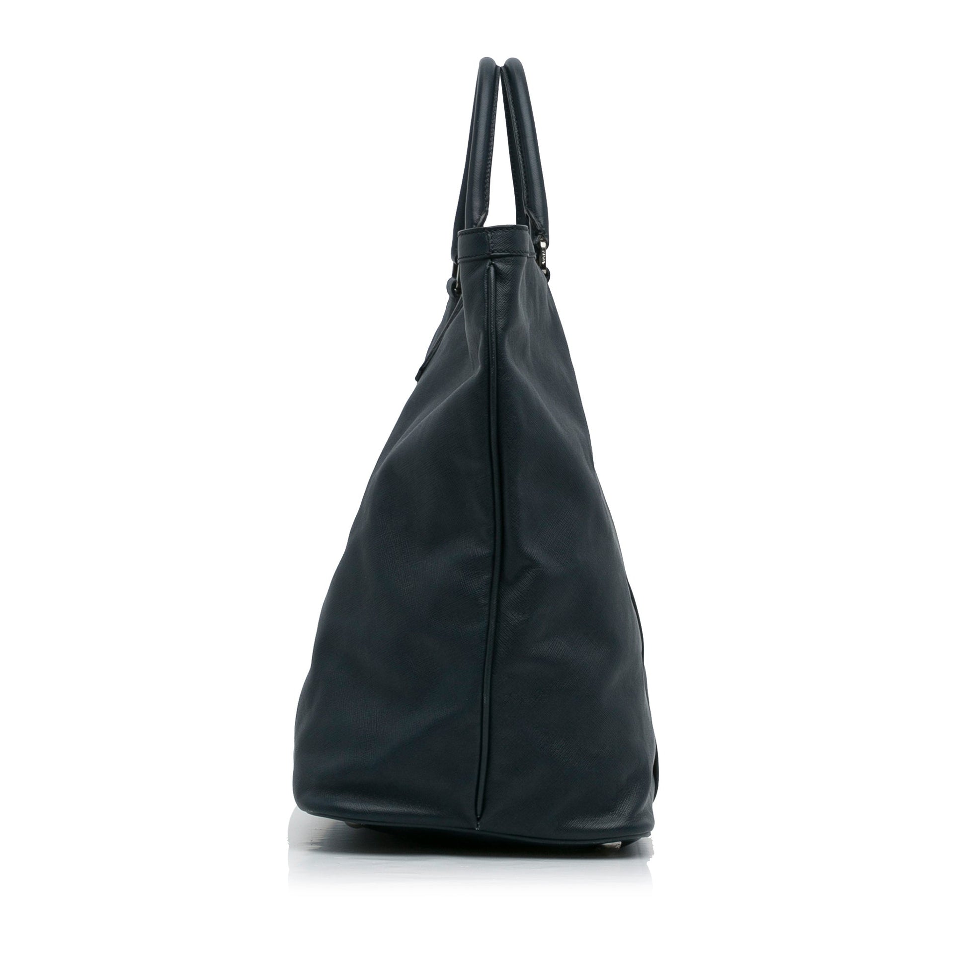 Prada Lux Tote Saffiano Blue Tote Bag