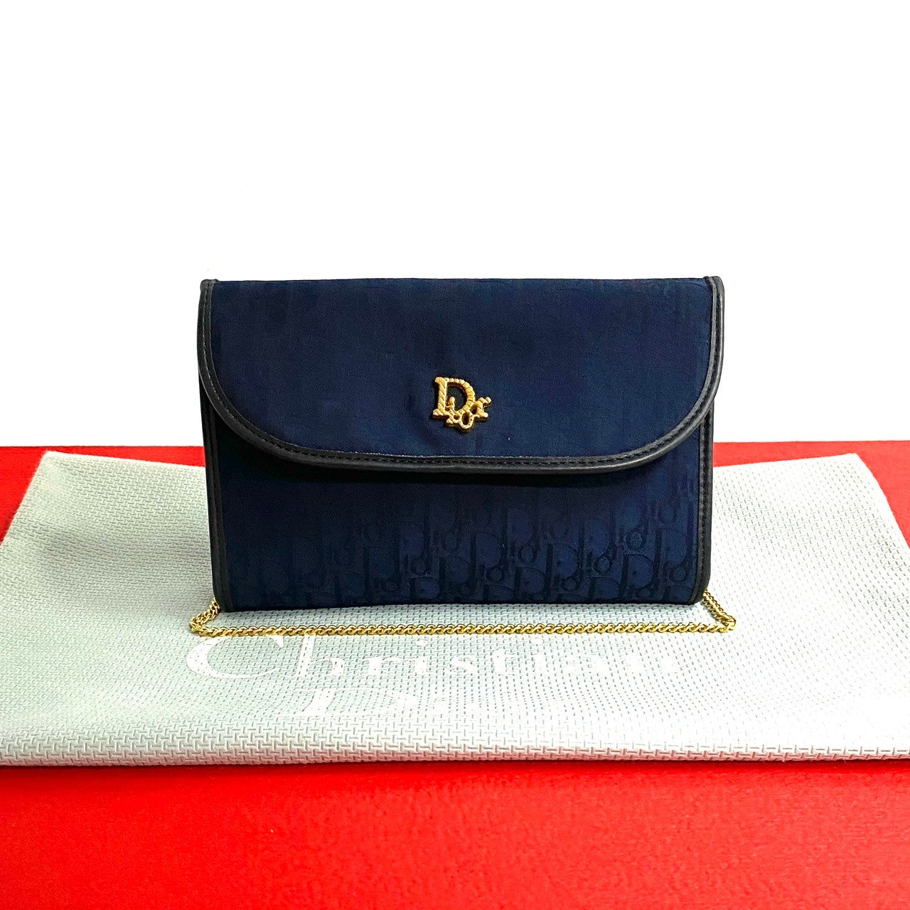 Dior Christian Trotter Shoulder Bag Leather Canvas Shoulder Bag 1