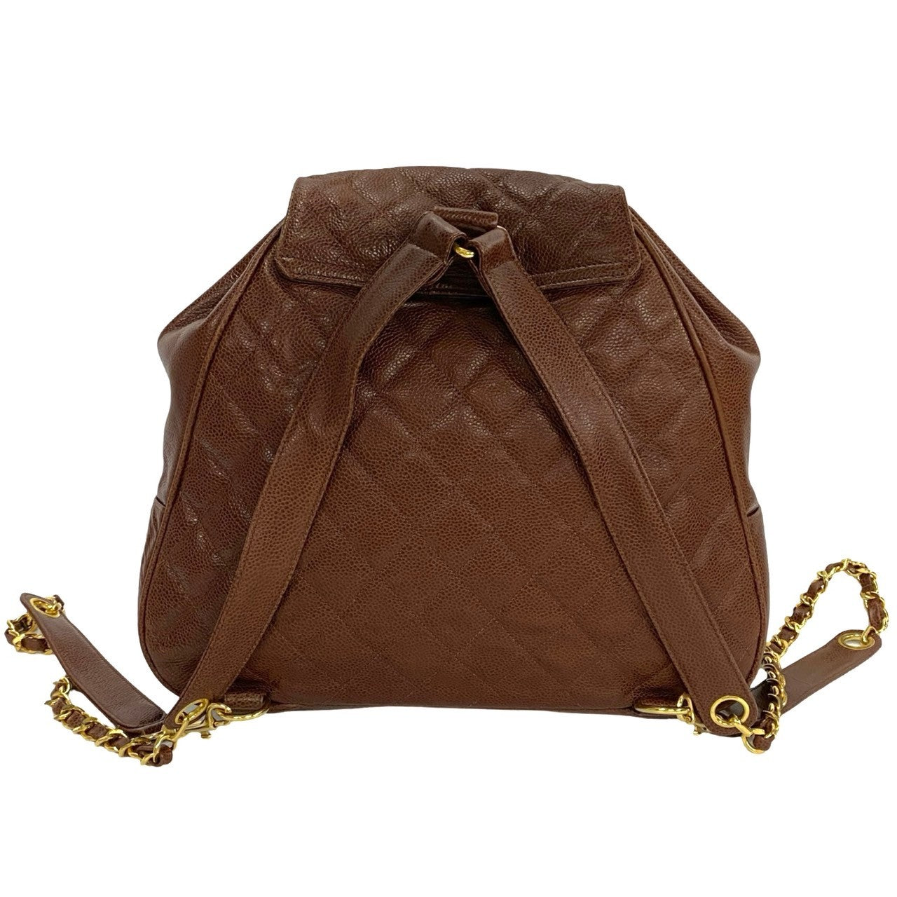 Chanel Backpack Matt caviar skin COCO Mark Brown