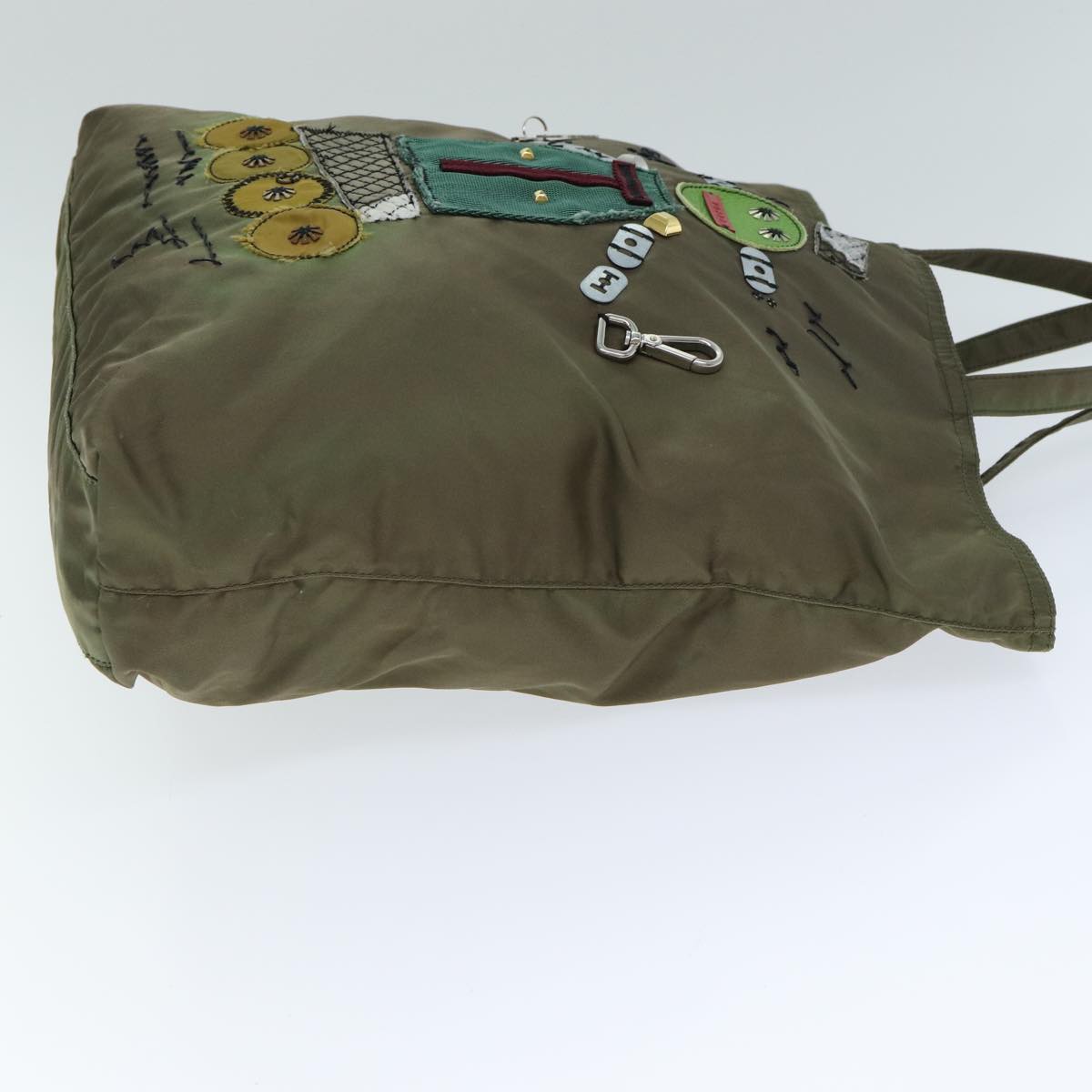 Prada Robot Tote Bag Khaki Auth Nylon
