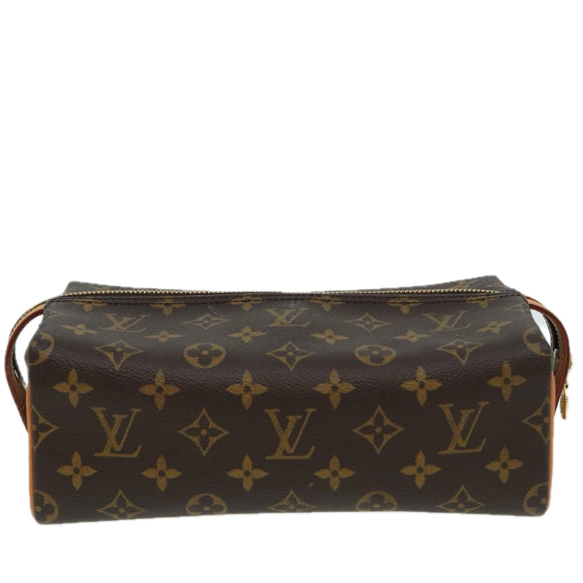 LOUIS VUITTON Monogram Trousse Patte Pression Cosmetic Pouch M47636 Auth 79342