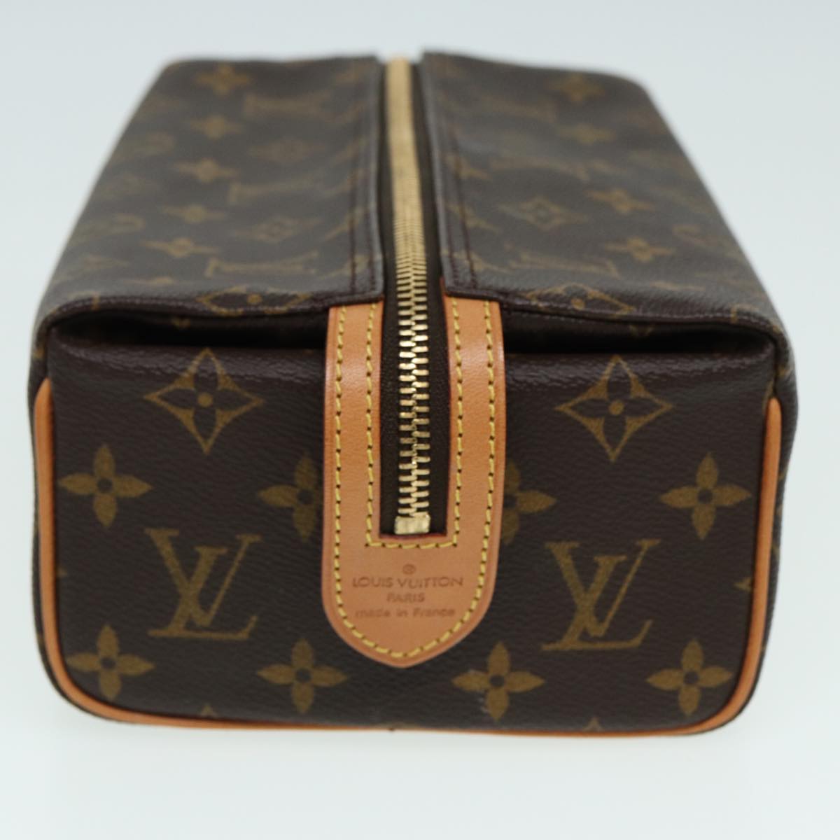 LOUIS VUITTON Monogram Trousse Patte Pression Cosmetic Pouch M47636 Auth 79342