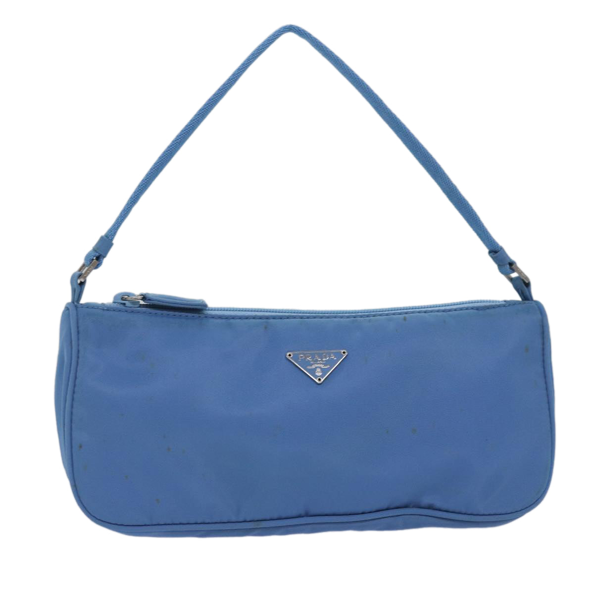 Prada Accessory Pouch Auth Luxury Handbag Nylon Blue Clutch Bag Blue Auth 79367