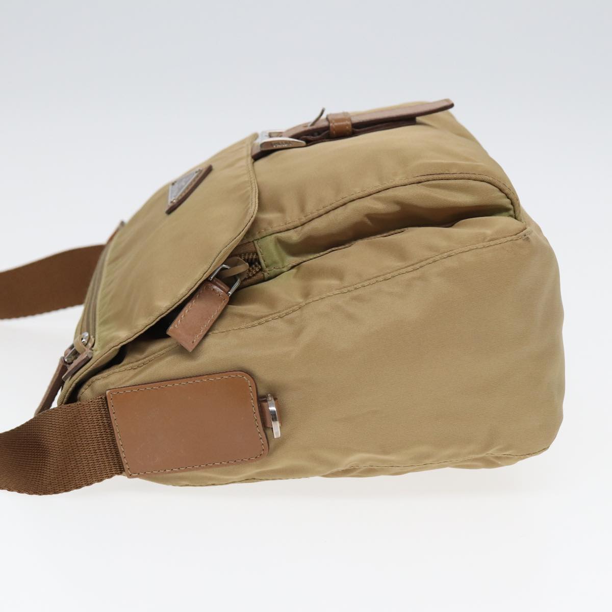 Prada Shoulder Bag Auth Nylon Beige Beige Auth 79429