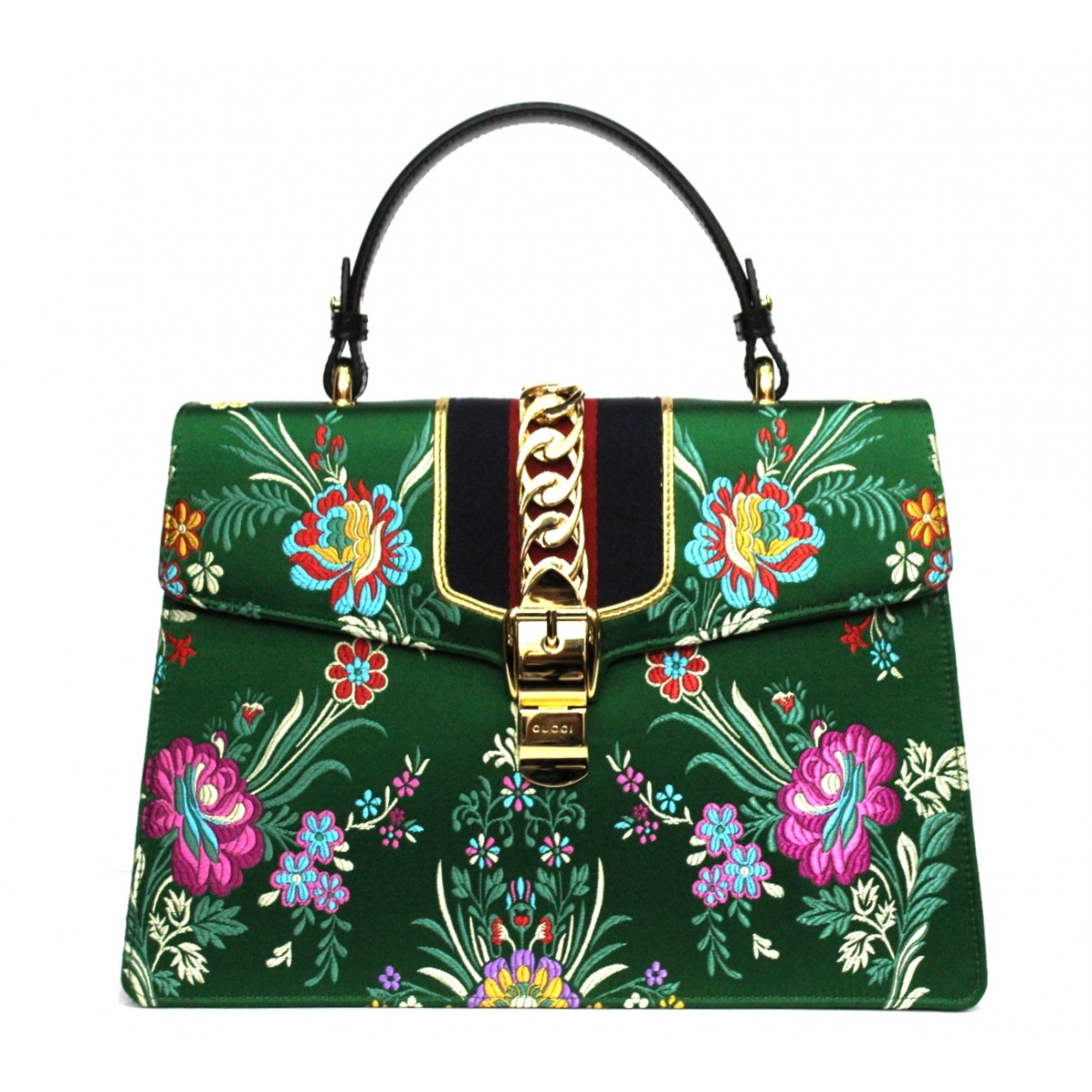 Gucci sylvie multicolour cloth handbag