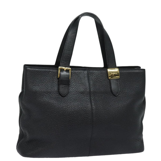 Burberry Luxury ss Hand Bag Auth Leather Black Travel Bag