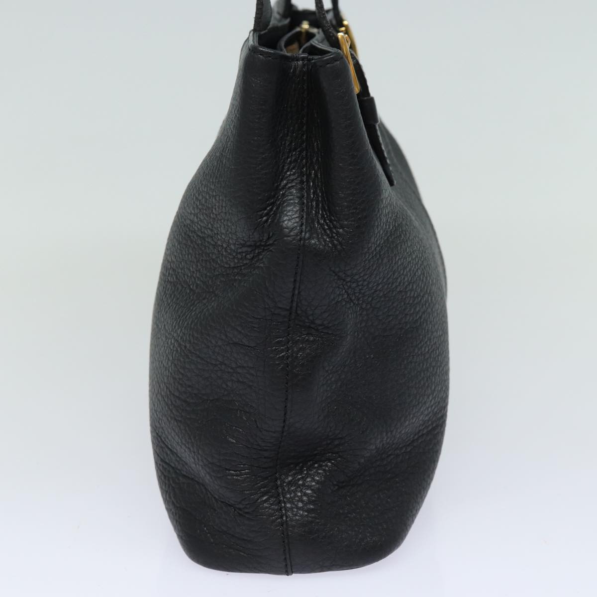 Burberry Luxury ss Hand Bag Auth Leather Black Travel Bag