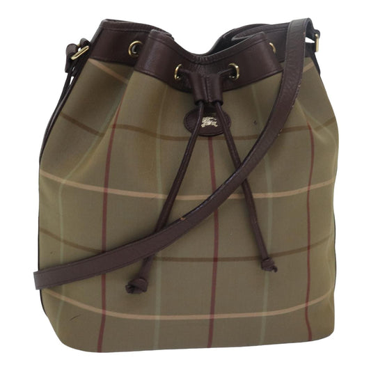 Burberry Luxury ss Nova Check Shoulder Bag Khaki Auth Canvas Beige