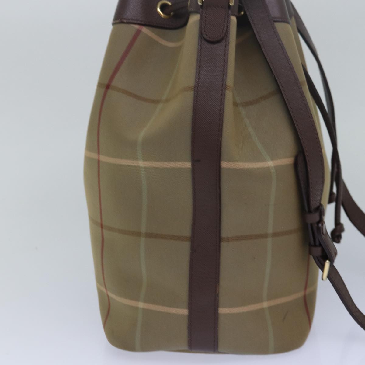Burberry Luxury ss Nova Check Shoulder Bag Khaki Auth Canvas Beige