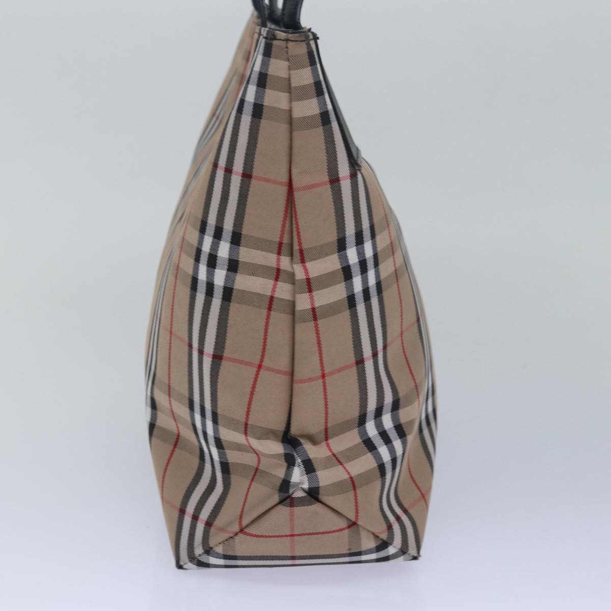 Burberry Luxury Nova Check Hand Bag Auth Nylon Beige Travel Bag