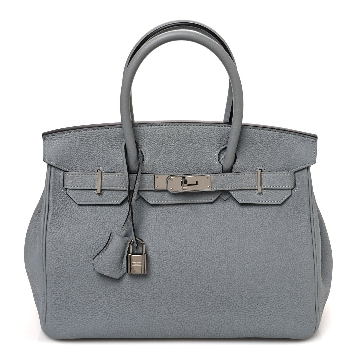 Hermes Togo Birkin Bleu Glacier Handbag Travel Bag