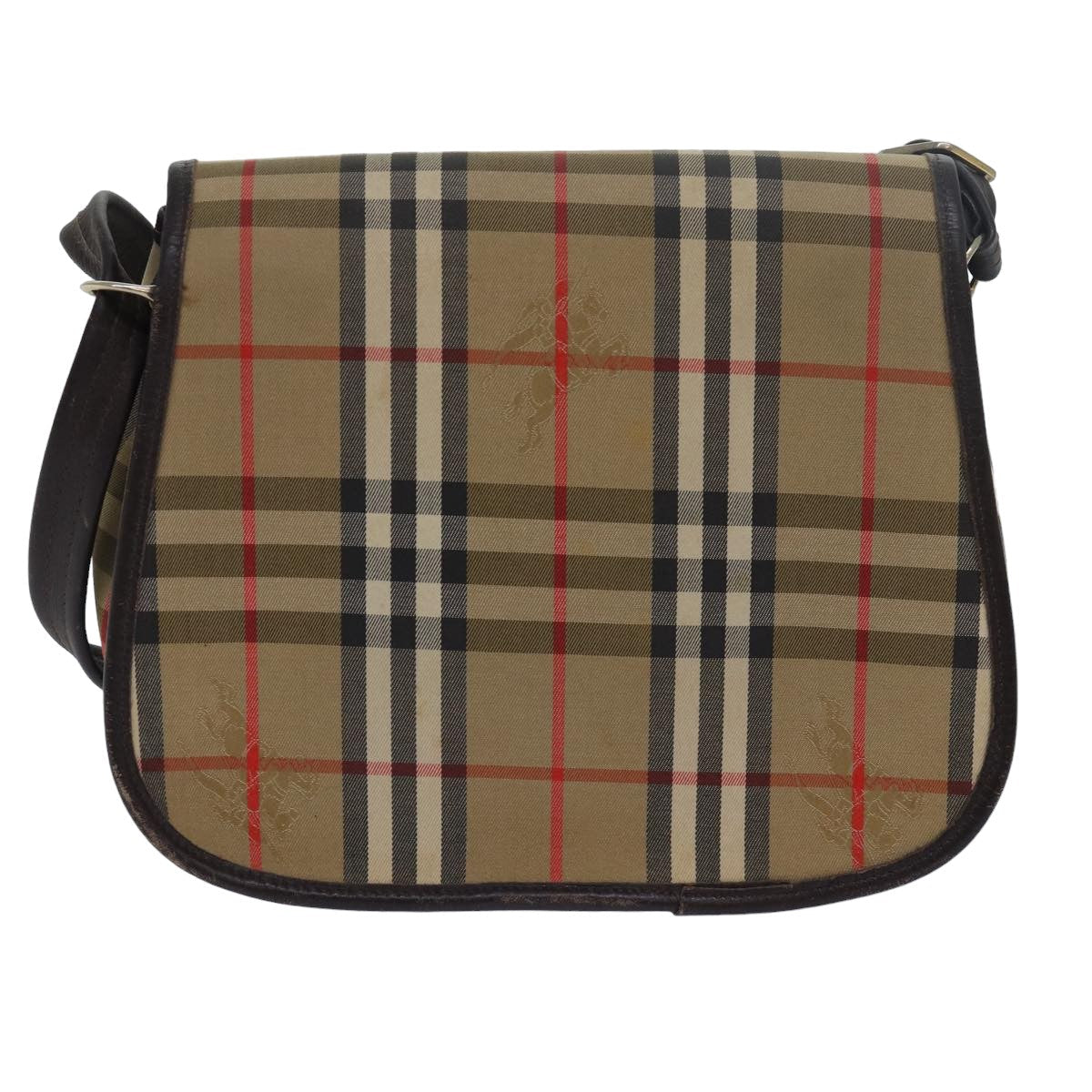Burberry Luxury ss Nova Check Shoulder Bag Dark Auth Canvas Brown