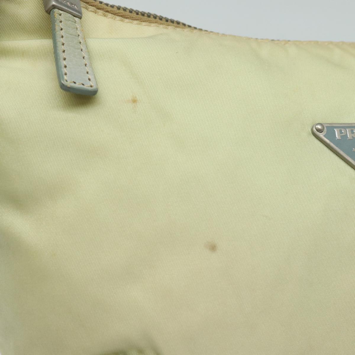 Prada Hand Bag Auth Nylon Beige Travel Bag Beige Auth 79636
