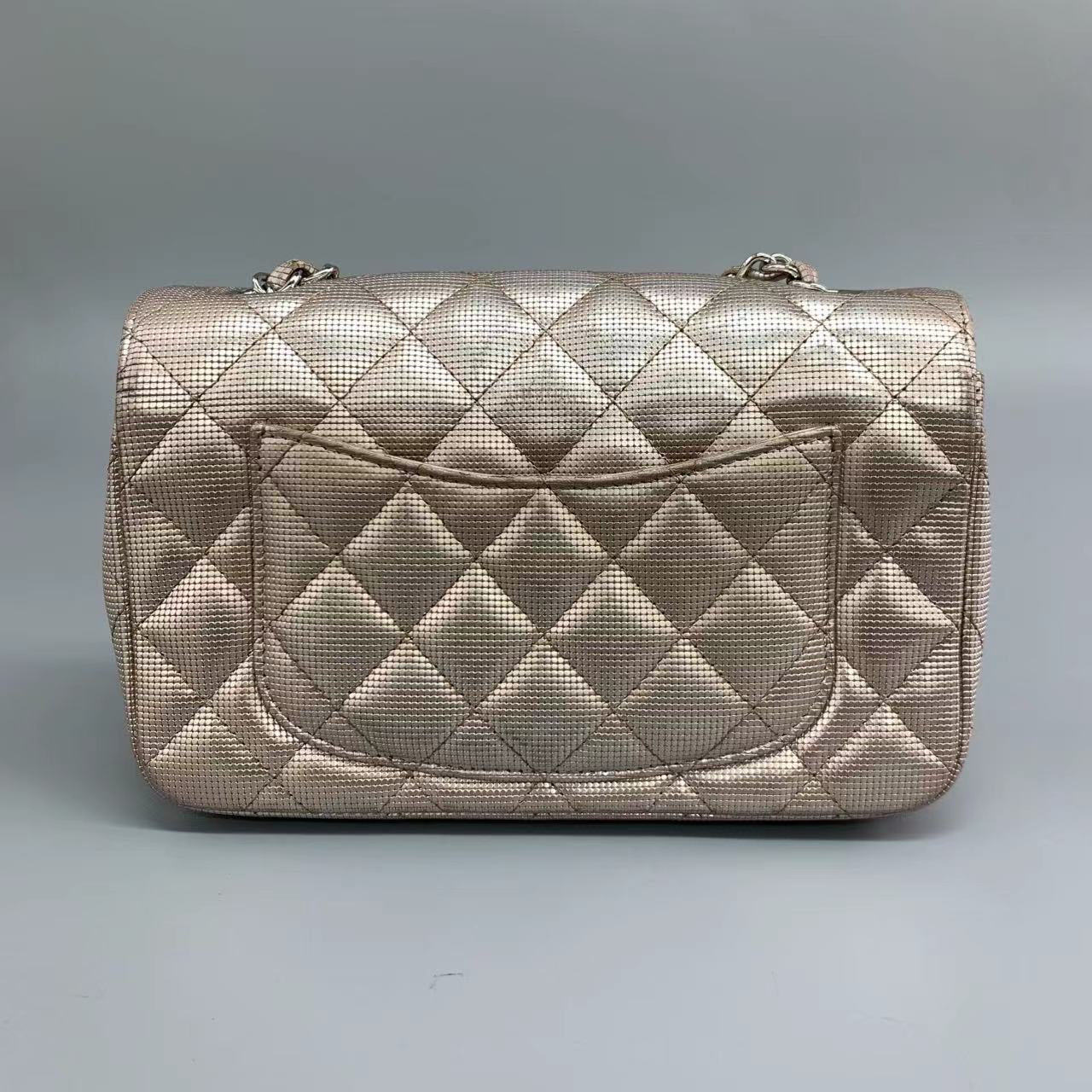 Chanel Classic Flap ini Pink Leather Crossbody Bag