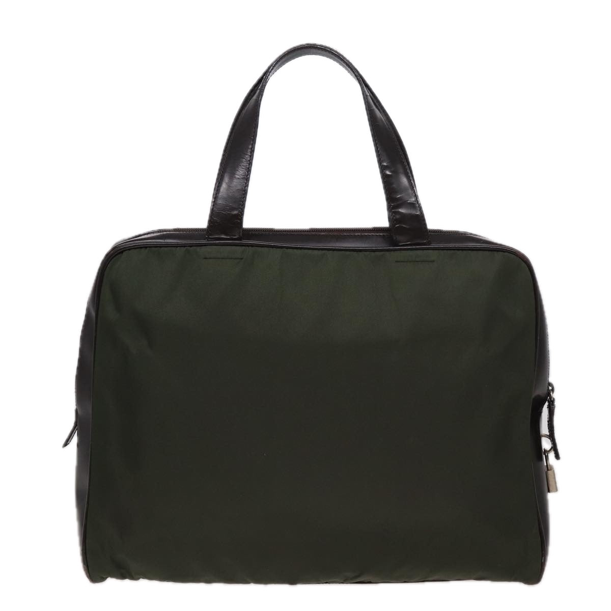 Prada Hand Bag Khaki Auth Nylon Travel Bag Khaki Auth 79664