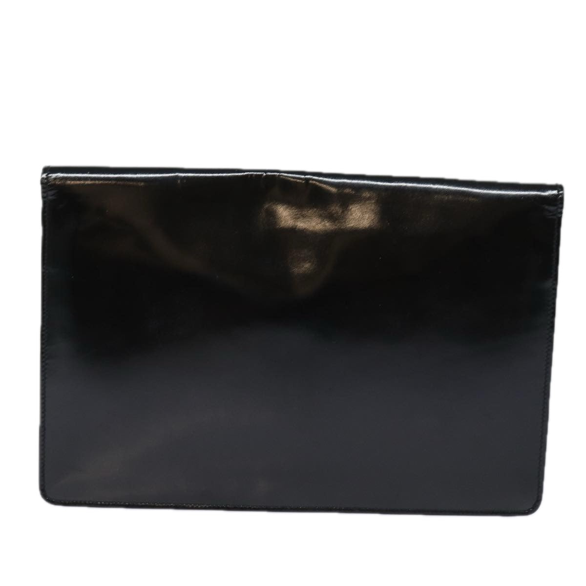 Luxury Clutch Bag Enamel Black