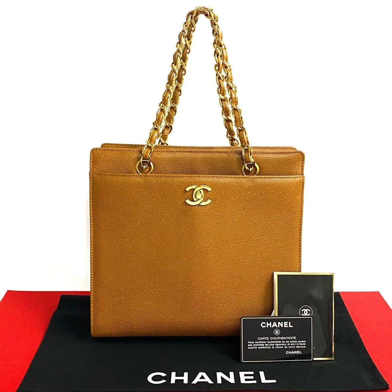Chanel 796G796 Brown Leather Handbag