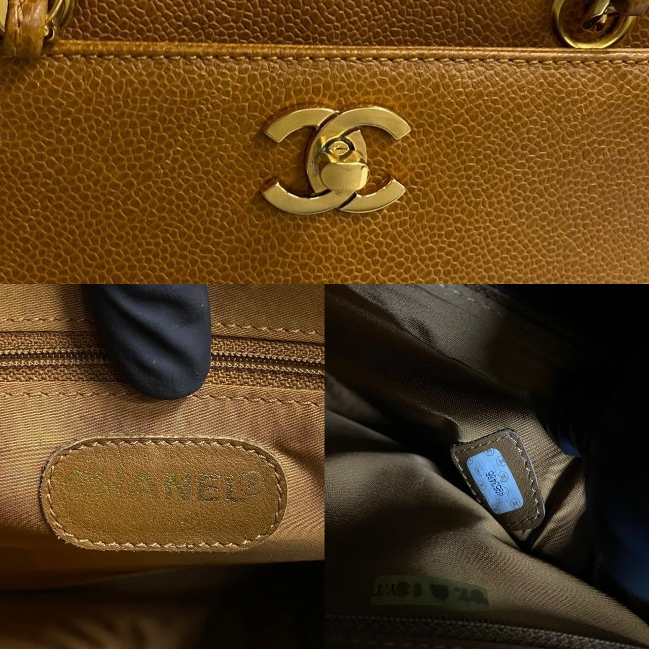Chanel Coco Mark Leather Handbag