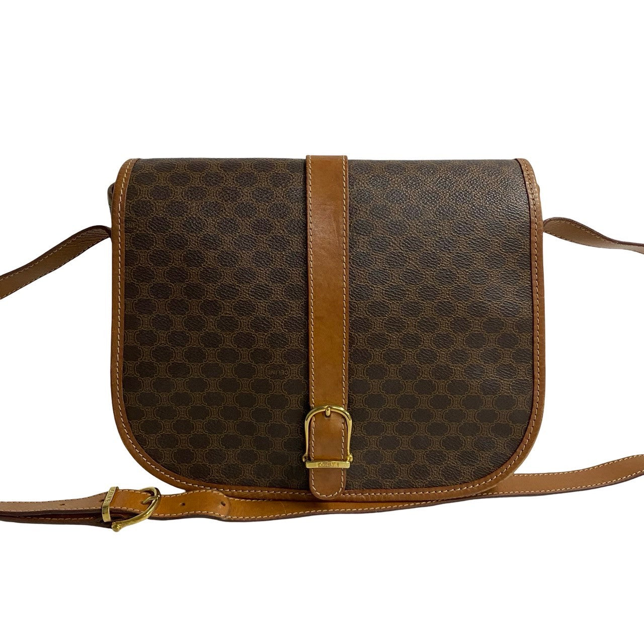 Shoulder Bag , Pvc Macadam Blason Triomphe Leather Brown Pattern Mens