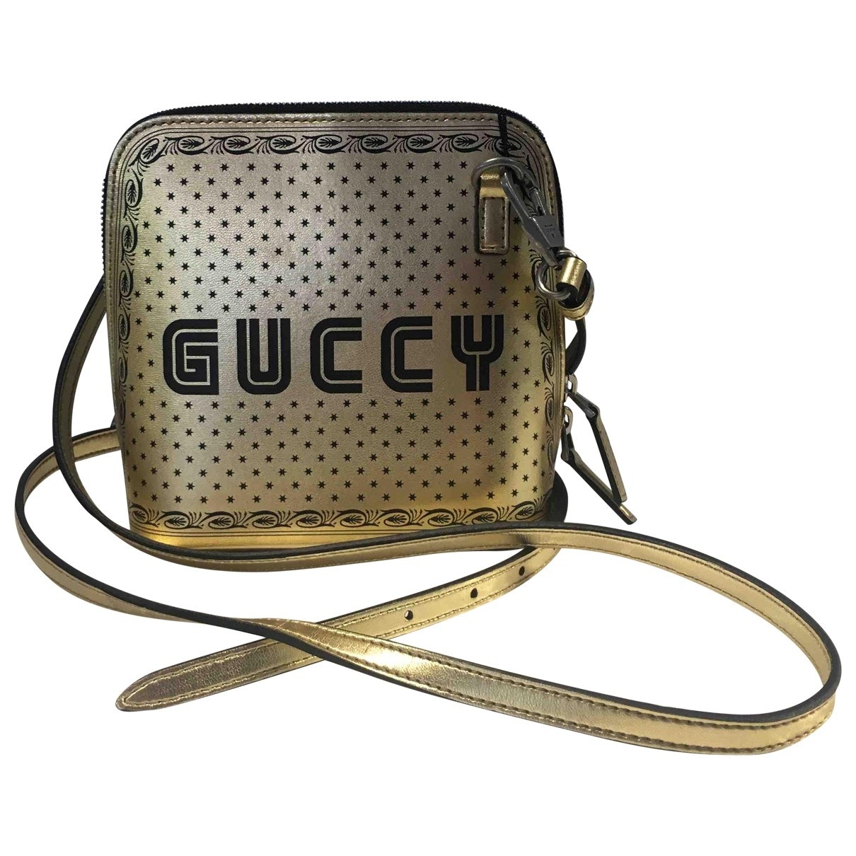 Gucci guccy minibag gold leather handbag