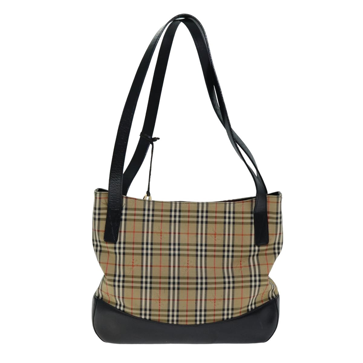 Burberry Luxury ss Nova Check Tote Bag Auth Canvas Beige