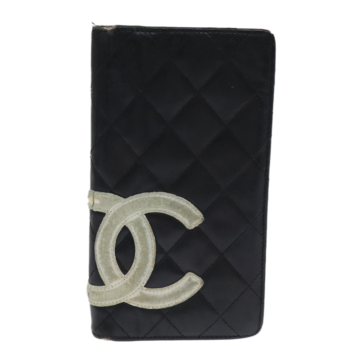 Chanel Cambon Line Wallet Leather Black CC Auth