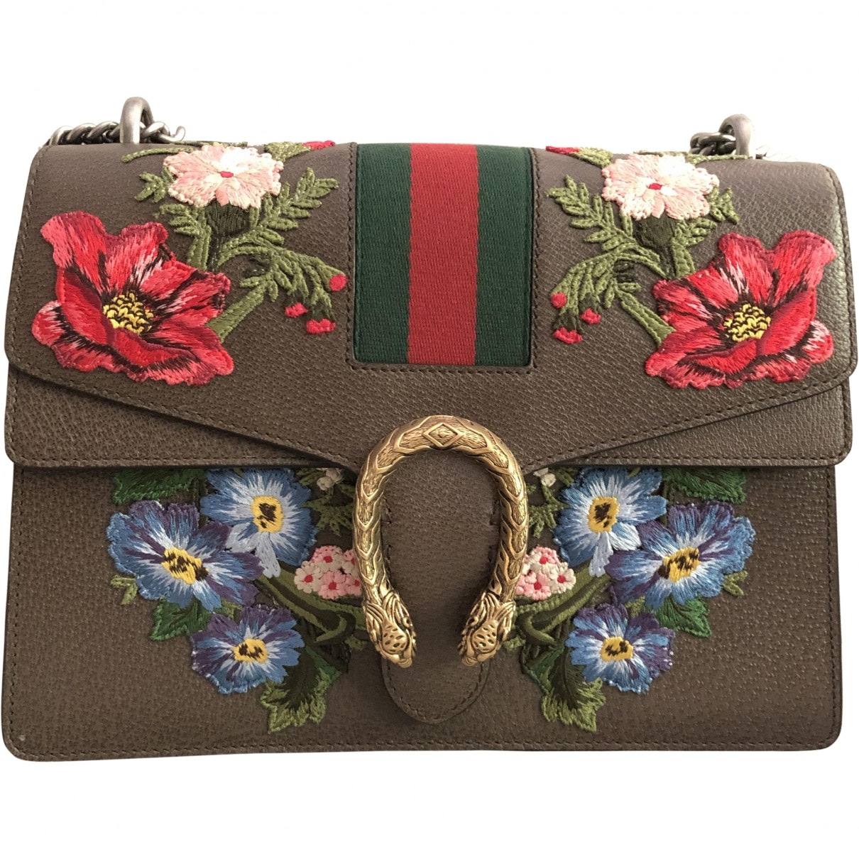 Gucci dionysus brown leather handbag