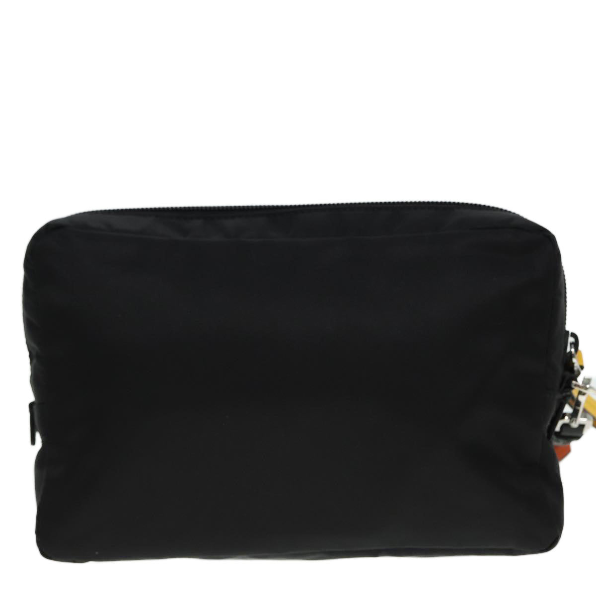 Prada Clutch Bag Auth Nylon Black Green