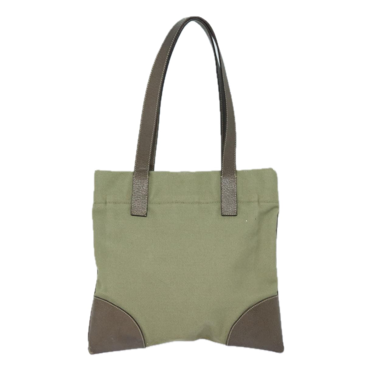 Prada Tote Bag Khaki Auth Canvas