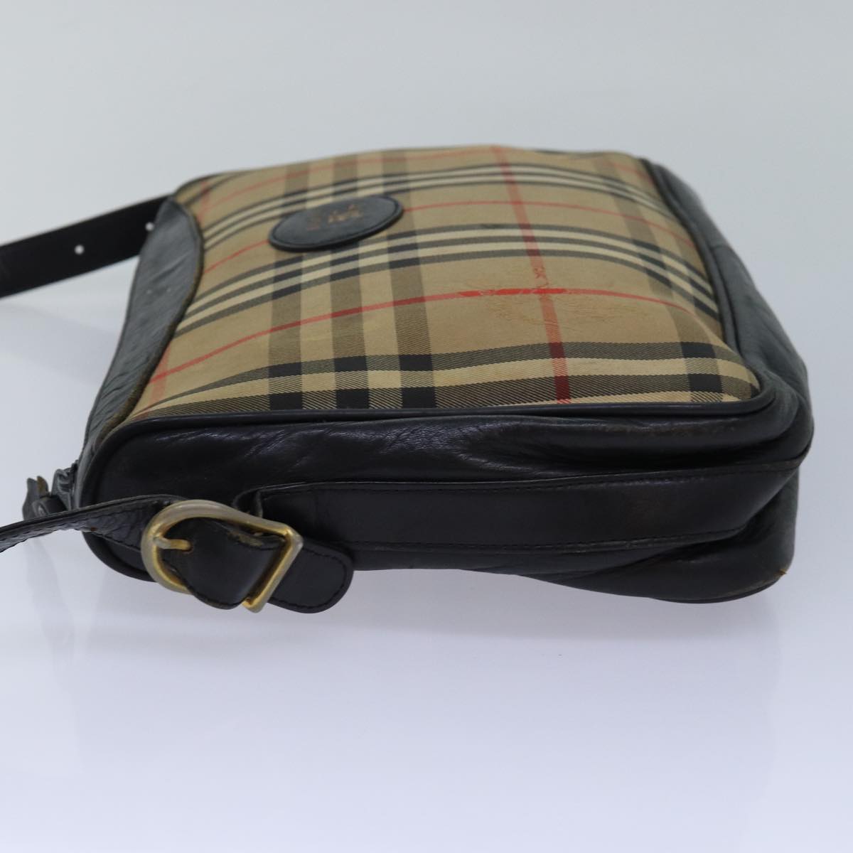 Burberry Luxury ss Nova Check Shoulder Bag Auth Canvas Beige