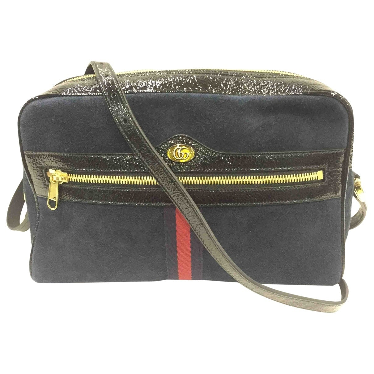 Gucci ophidia blue suede handbag