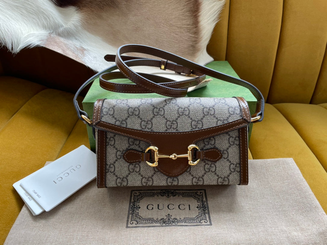 gg Children’s Horsebit , ’s Beige Mini Travel Bag