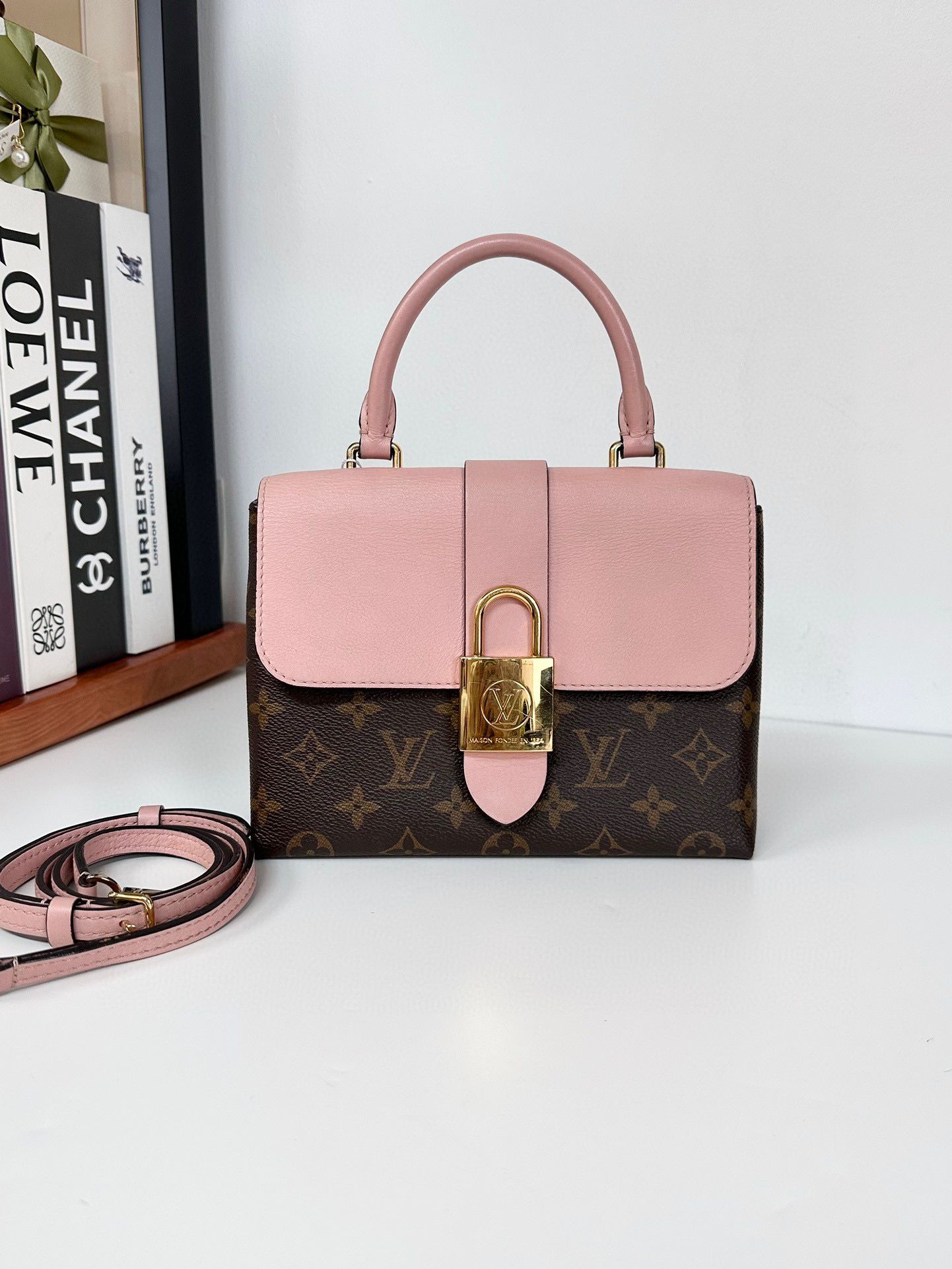 LOUIS VUITTON Monogram Locky BB Rose Poudre #1 E