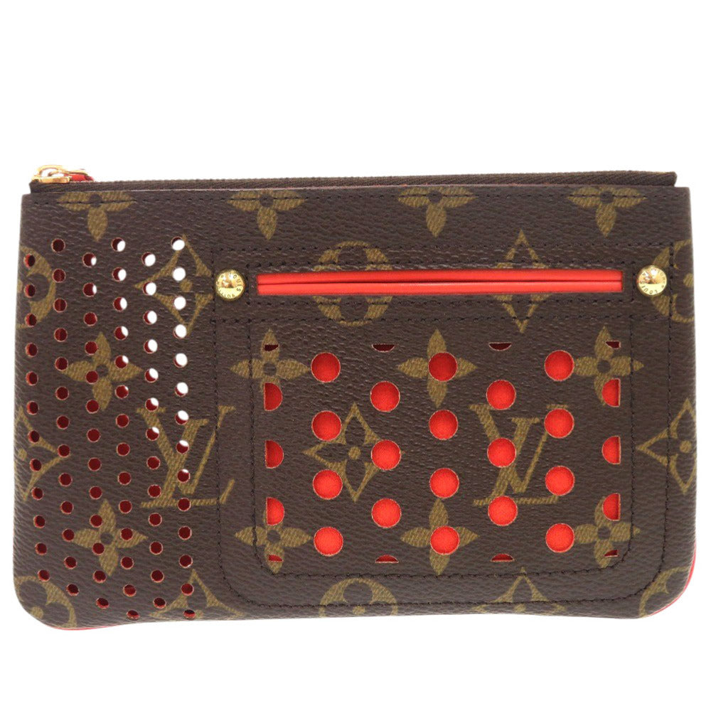 Louis Vuitton Pouch M95187 Perfo ポシェットプラット Monogram Orange Handbag