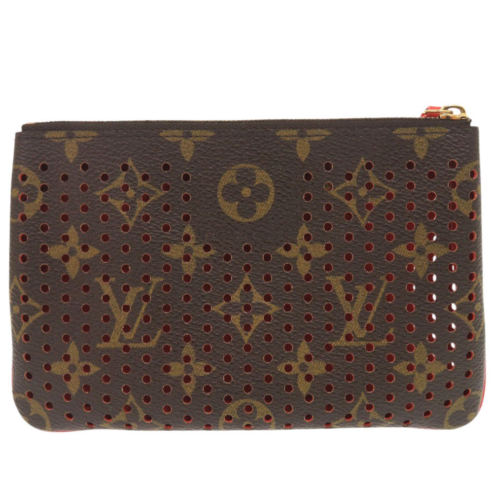 Louis Vuitton Pouch M95187 Perfo ポシェットプラット Monogram Orange Handbag