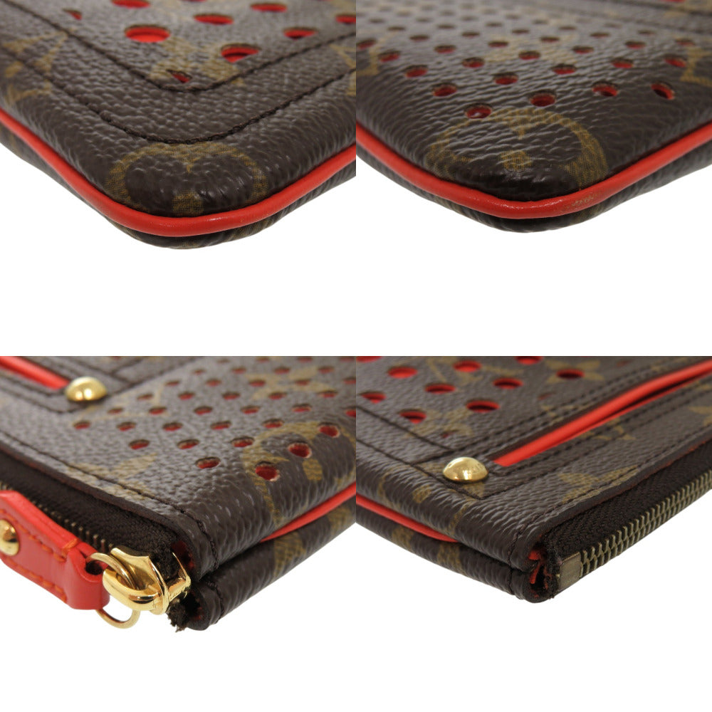 Louis Vuitton Pouch M95187 Perfo ポシェットプラット Monogram Orange Handbag