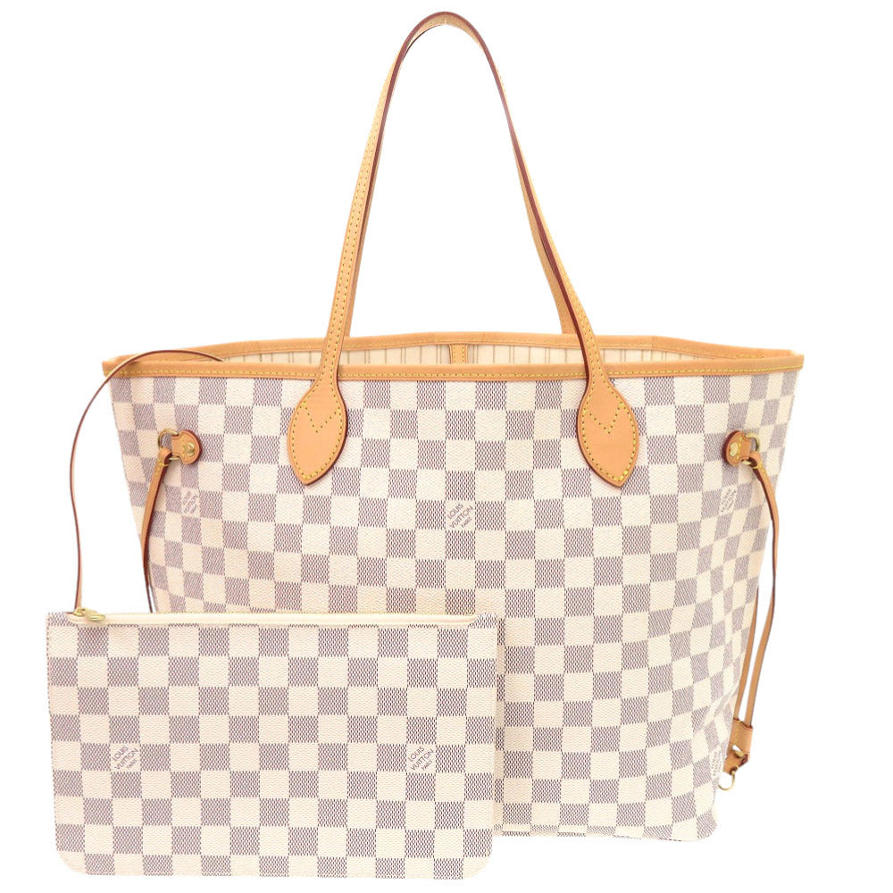 Louis Vuitton N41361 Damier Azur Damier Azur Canvas White Neverfull Tote Bag
