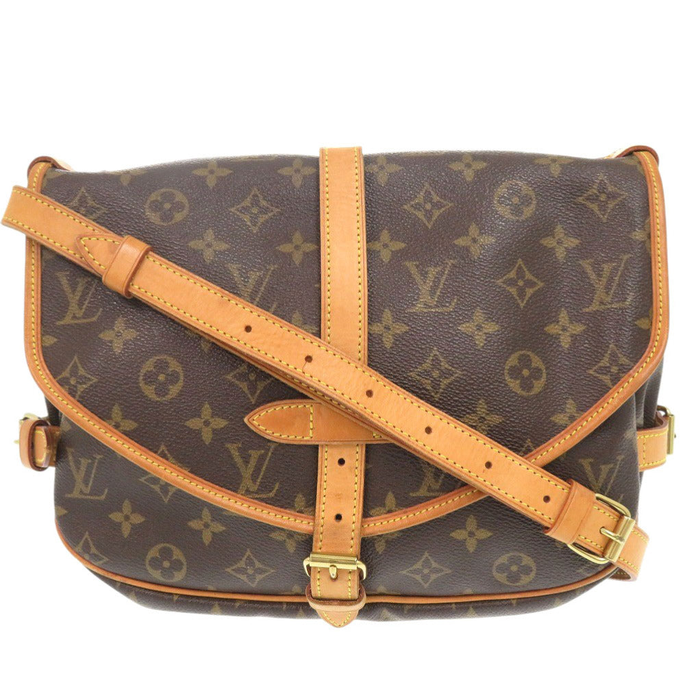 Louis Vuitton M42256 Saumur 30 Monogram Canvas Brown Shoulder Bag 7A0585Gg5M19
