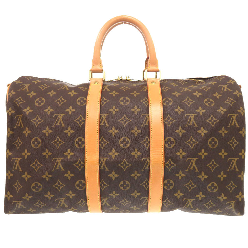 Louis Vuitton Boston Duffel M41418 Keepall bandouliere45 Monogram Canvas Brown Travel Bag