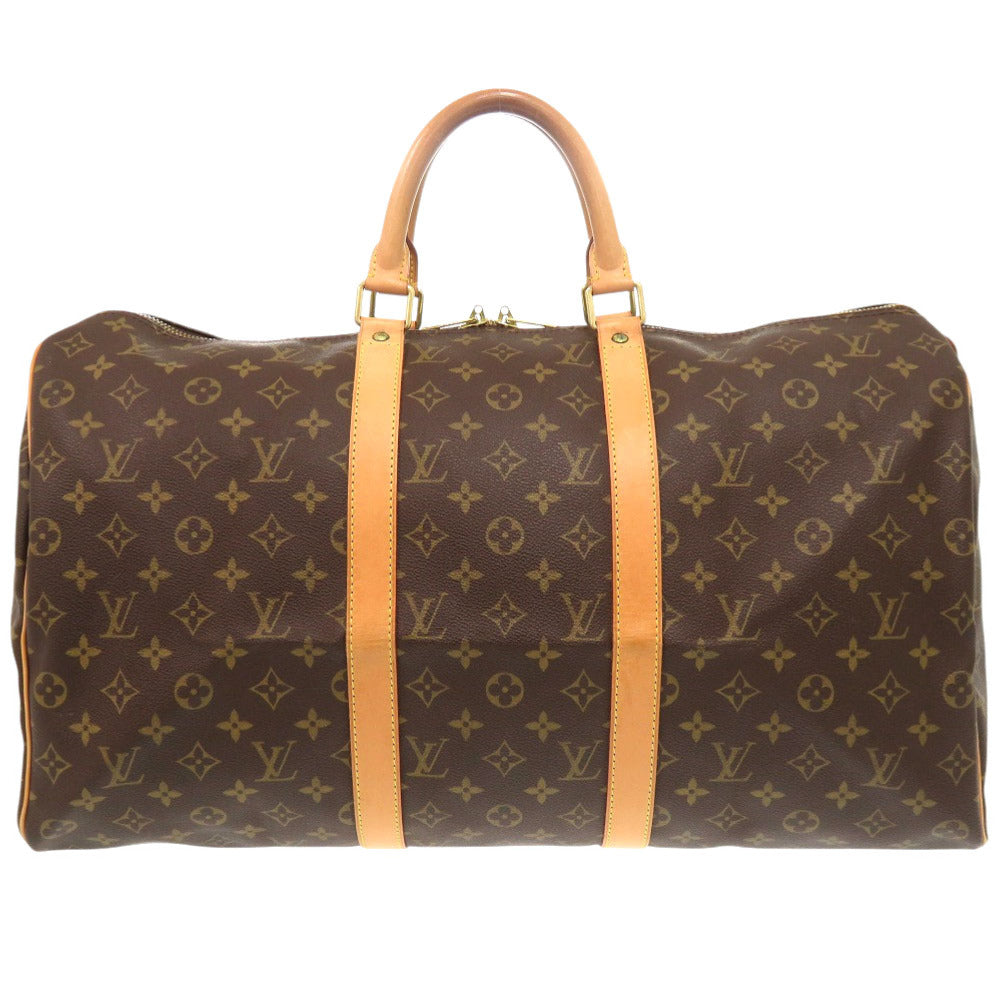 Louis Vuitton Boston Duffel M41426 Keepall 50 Monogram Canvas Brown Travel Bag 7A0601Bi5A11