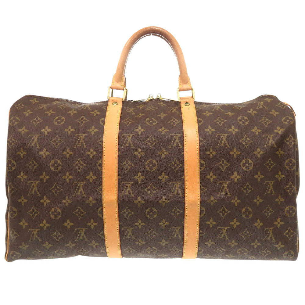 Louis Vuitton Boston Duffel M41426 Keepall 50 Monogram Canvas Brown Travel Bag 7A0601Bi5A11