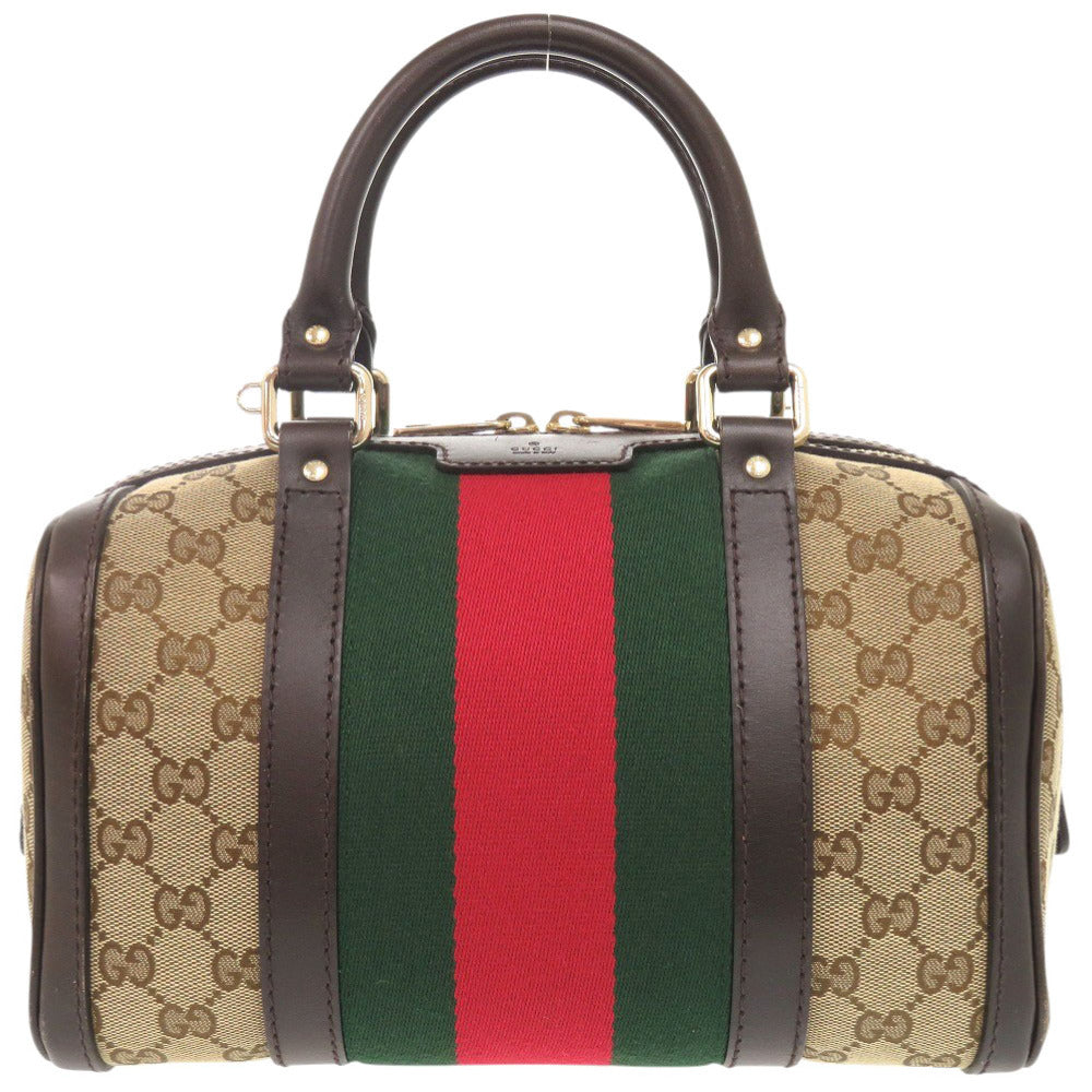 Gucci GG Shelly line GG Canvas Beige Travel Bag